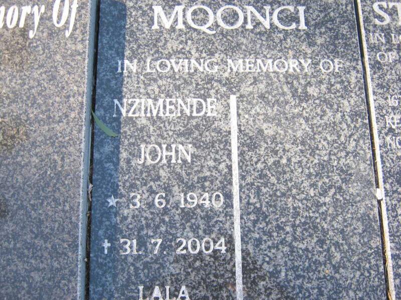 MQONCI Nzimende John 1940-2004