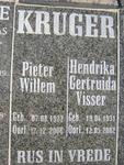 KRUGER Pieter Willem 1922-2006 & Hendrika Gertruida VISSER 1931-2002
