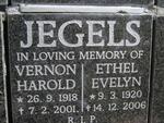 JEGELS Vernon Harold 1918-2001 & Ethel Evelyn 1920-2006