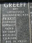 GREEFF Frikkie 1932-1998