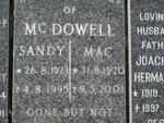 McDOWELL Mac  1920-2001 & Sandy 1923-1995