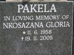 PAKELA Nkosazana Gloria 1958-2005