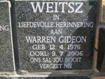 WEITSZ Warren Gideon 1976-2006