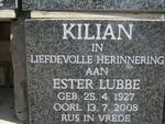 KILLIAM Ester LUBBE 1927-2008