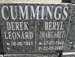 CUMMINGS Derek Leonard 1941- & Beryl 1942-2005