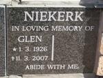 NIEKERK Glen 1926-2007 
