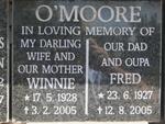 O'MOORE Fred 1927-2005 & Winnie 1928-2005