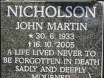 NICHOLSON John Martin 1933-2005