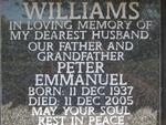 WILLIAMS Peter Emmanuel 1937-2005