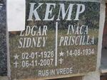 KEMP Edgar Sidney 1926-2007 & Inaca Priscilla 1934-