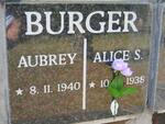 BURGER Aubrey 1940- & Alice S. 1938-