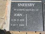 SNEESBY Joan 1928-2006
