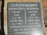 GOVINDASAMY Marimootho 1901-1980 & Erasamal 1912-2001