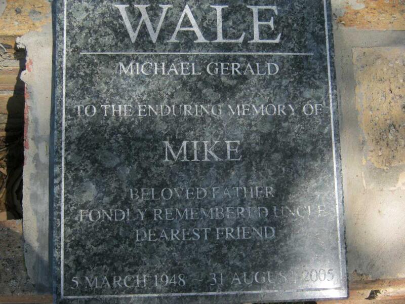 WALE Michael Gerald 1948-2005