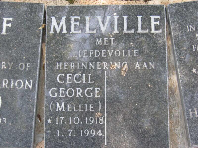 MELVILLE Cecil George 1918-1994