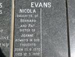 EVANS Nicola 1970-1992