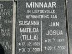 MINNAAR Jan Josua 1927-2007 & Susanna Matilda 1921-2001