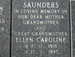 SAUNDERS Ellen Caroline 1916-1997