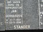 STANDER Jan Gerhardus 1914-1996