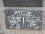 WILTON Barry Harold 1921-2006 & Joan May 1929-1994