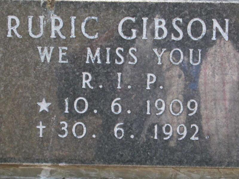 GIBSON Ruric 1909-1992