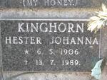 KINGHORN Hester Johanna 1906-1989