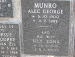 MUNRO Alec George 1900-1989 & Lily Edna 1908-2000
