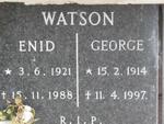 WATSON George 1914-1997 & Enid 1921-1988