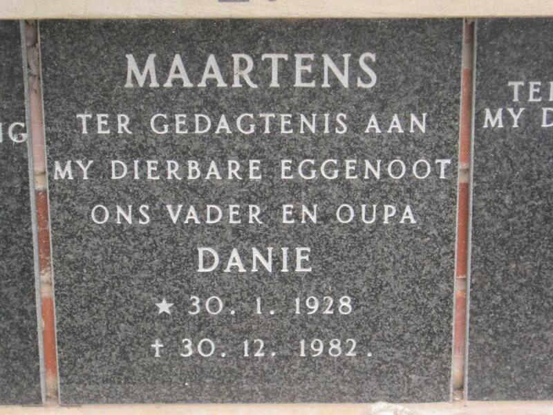 MAARTENS Danie 1928-1982