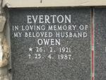 EVERTON Owen 1921-1987
