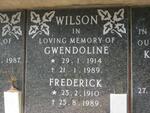 WILSON Frederick 1910-1989 & Gwendoline 1914-1989