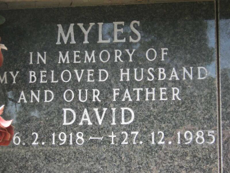 MYLES David 1918-1985