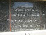 NICHOLSON A.O. -1989