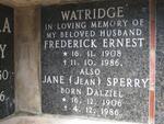 WATRIDGE Frederick Ernest 1908-1986 :: SPERRY Jane nee DALZIEL 1906-1986