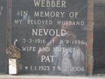 WEBBER Nevold 1916-1986 & Pat 1923-2004
