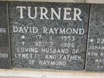 TURNER David Raymond 1953-1986