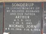 SONDERUP Arthur 1932-1985 :: SONDERUP Michael John 1964-1994