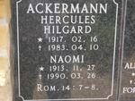 ACKERMANN Hercules Hilgard 1917-1983 & Naomi 1913-1990