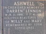 ASHWELL Darren Lennon 1981-1983