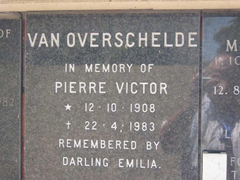 OVERSCHELDE Pierre Victor, van  1908-1983