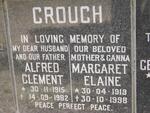 CROUCH Alfred Clement 1915-1982 & Margaret Elaine 1919-1998