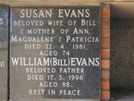 EVANS William -1996 & Susan -1981 