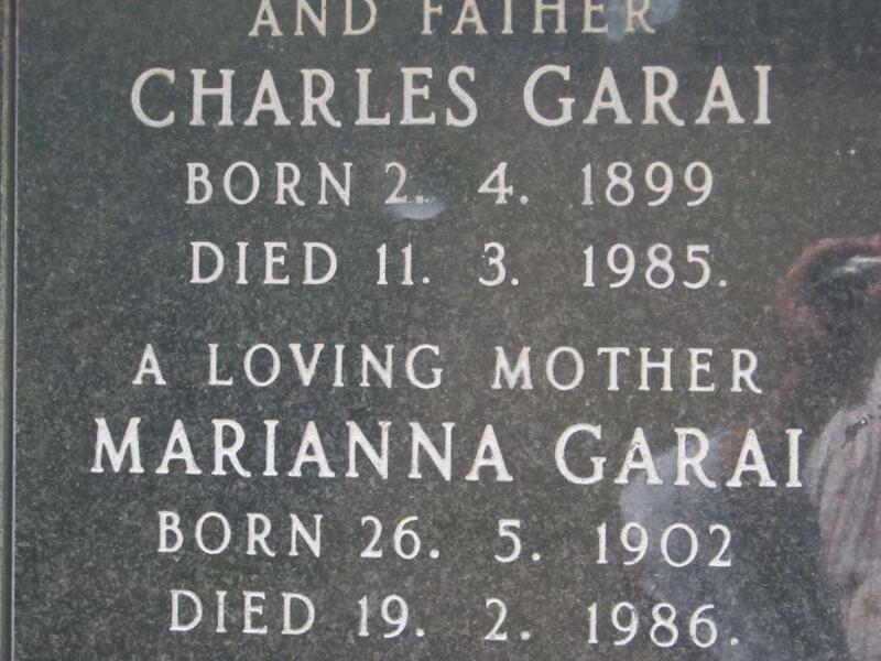 GARAI Charles 1899-1985 & Marianna 1902-1986