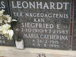 LEONHARDT Siegfried E. 1910-1985 & Maria Catherina 1915-1995