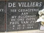 VILLIERS Paul van Zyl, de 1945-1984