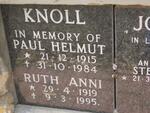 KNOLL Paul Helmut 1915-1984 & Ruth Anni 1919-1995