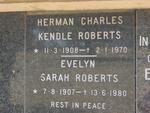 ROBERTS Herman Charles Kendle 1908-1970 & Evelyn Sarah 1907-1980