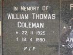 COLEMAN William Thomas 1925-1980