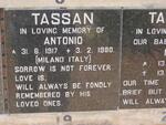 TASSAN Antonio 1917-1980