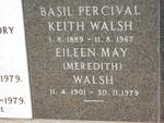WALSH Basil Percival Keith 1889-1967 & Eileen May nee MEREDITH 1901-1979